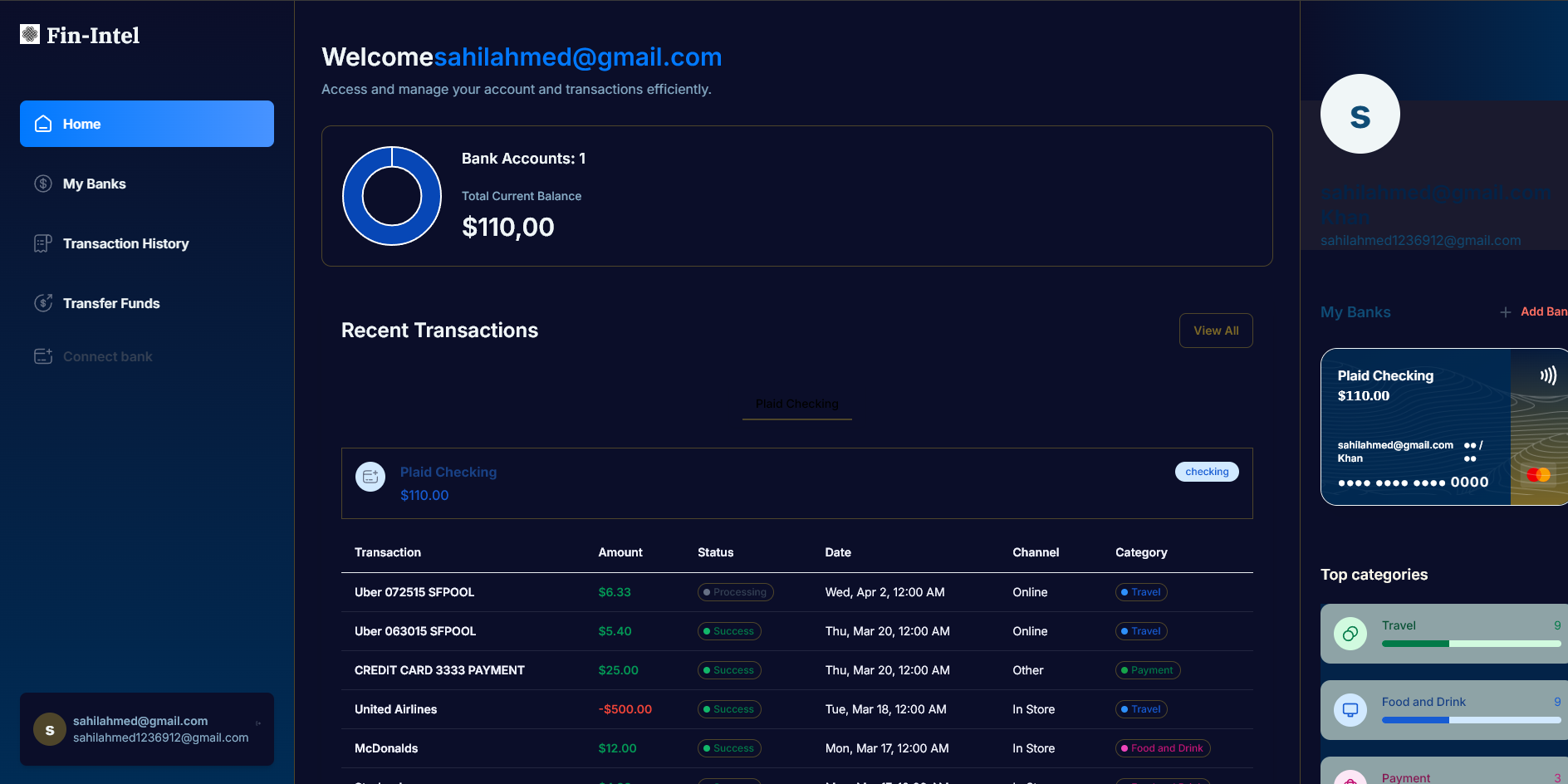 FinIntel - Financial Banking App screenshot 1